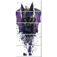 thumbnail image 2 of Chat Noir aux Ailes Bleues - Art Mural sur Toile d'Animal, 2 of 3