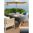thumbnail image 5 of Outdoor Tablecloth with Umbrella Hole for Patio/Picnic/Party/Camping, Grey Ombre Waterproof Table Cloth Rectangle Table Cover Washable, Contemporary Gradient Abstract Art (52"x 70"), 5 of 8
