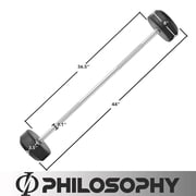 Philosophy Gym Rubber Fixed Barbell, 70 LB Pre-Loaded Weight Straight Bar for Strength Training & Weightlifting