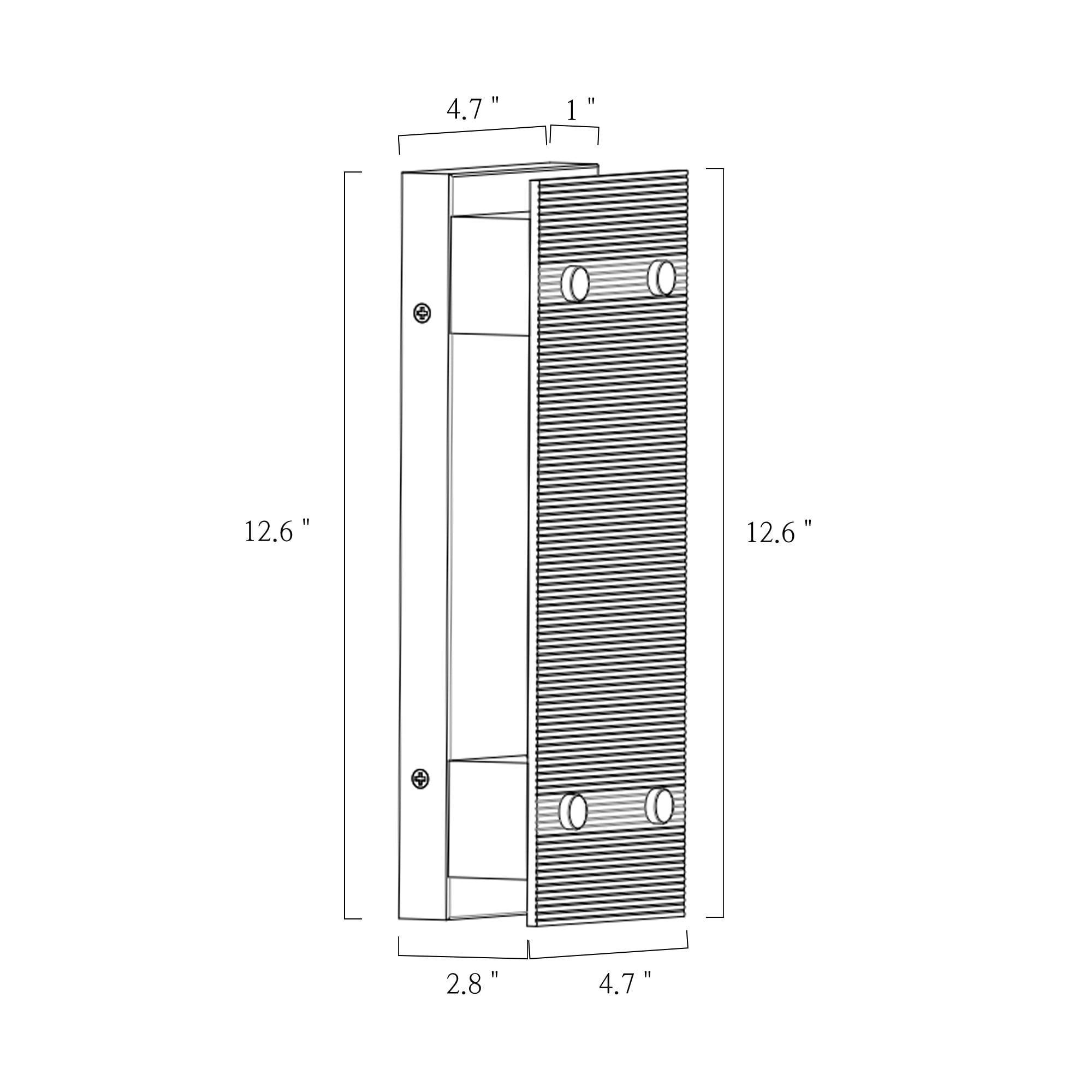 LNC Pontevedra 1-Lights 4.7" Modern Luxury Cylinder Integrated LED Wall Lights, Gunmetal Black