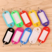 SagaSave 100 Pcs Key Labels Keychain Key ID Tag Name Tag Ring Keychain Plastic