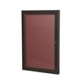 thumbnail image 2 of Ghent 36"x36" 1-Door Silver Aluminum Frame Fabric Letterboard - Red, 2 of 4