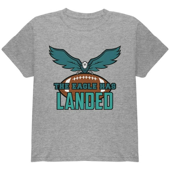 The Eagle Has Landed Football Youth T Shirt Heather YXL