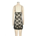 thumbnail image 2 of Nananla Women's Sexy Hollowed Out Lace Hem Suspenders Dress, 2 of 4