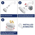 thumbnail image 6 of 5-mode High Shower Head - The Washington  Nbc News Today Tv Show Recommended Flow Fixed Showerheads (6 Inch Oil Rubbed Bronze), 6 of 6