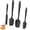Black, variant on U-Taste 480°F High Heat Resistant Silicone Spatula Set of 4, BPA-Free Food Grade Kitchen Cooking Baking Mixing One Piece Seamless Flexible Rubber Scraper for Nonstick Cookware (Black)