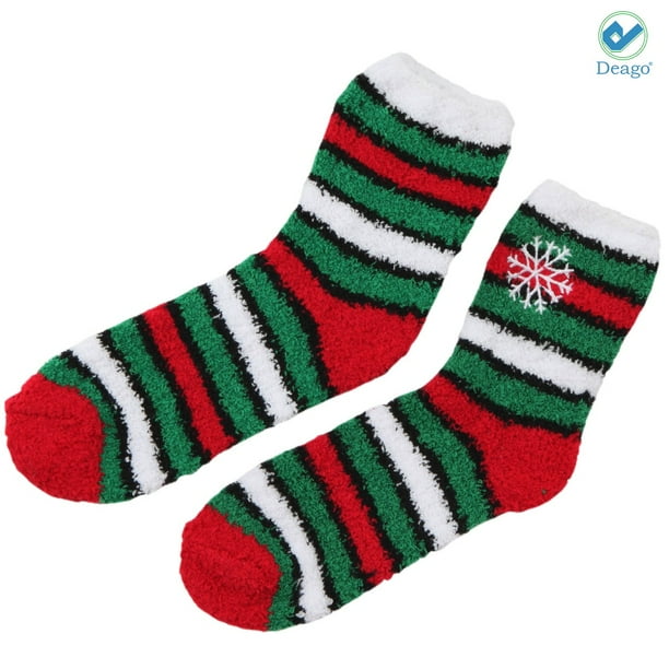 Deago Deago Women's Christmas Fuzzy Fluffy Socks Winter Warm Cozy