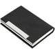 thumbnail image 1 of Tarjetero para tarjetas de visita, tarjetero profesional de piel sintética y acero inoxidable, tarjetero para tarjetas de visita, cartera para tarjetas de crédito, tarjetero para hombres y mujeres. (Negro) JM, 1 of 5