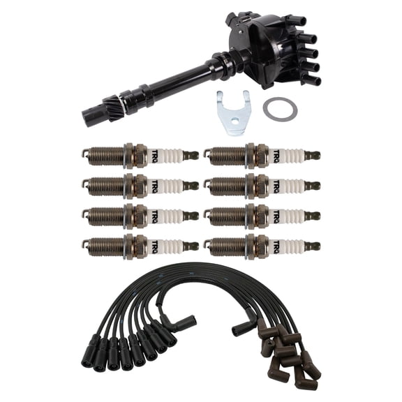 TRQ Distributor Spark Plugs & Wire Set Fits Chevy C2500 C3500 Express 2500 3500 TKA05781 Fits select: 2001 CHEVROLET EXPRESS CUTAWAY, 1996-2000 CHEVROLET GMT-400