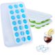 thumbnail image 1 of Paquete de 2 bandejas de cubitos de hielo de silicona flexible con tapas extraíbles, 42 cubitos de hielo de fácil liberación, sin BPA y apilables aptas para lavavajillas Fason HMHZ788, 1 of 7