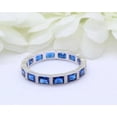 thumbnail image 2 of HeartsAndYou 4ct Natural Blue Sapphire Milgrain Eternity Wedding Band 14k SOLID White Gold, 2 of 9