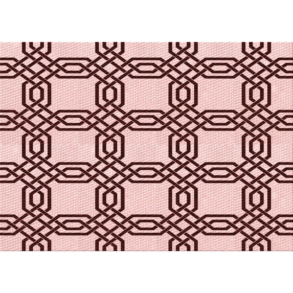 Ahgly Company Machine Washable Indoor Rectangle Transitional Brown Red Area Rugs, 2' x 4'