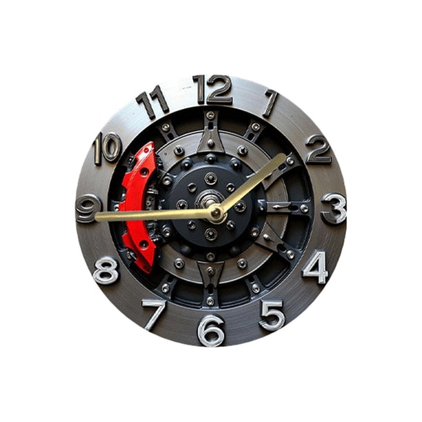Reloj colgante plano 2D redondo de diseño vintage con números arábigos, reloj de pared 20 cm x 20 cm