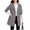 Gray hooded trench coat women a1, variant on Women Hooded Front Zipper Drawstring Jacket Long Sleeve Solid Color Windbreaker Trench Coat with Pocket Fashion Casual Fall Winter Sports Outdoor Outfit, Black M