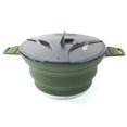 thumbnail image 1 of Pot Pliant Extérieur en Silicone Pot de Randonnée Pot de Pique-Nique Portable Cuiseur de Camping en Acier Inoxydable, Vert, 1 of 5
