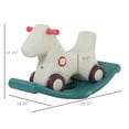 thumbnail image 3 of Qaba Rocking Horse 2 in 1 Ride on Toys and Sliding Car for Kids Baby Rocker Roller Toddler Playset Indoor Outdoor 1-4 Years Old, 3 of 9