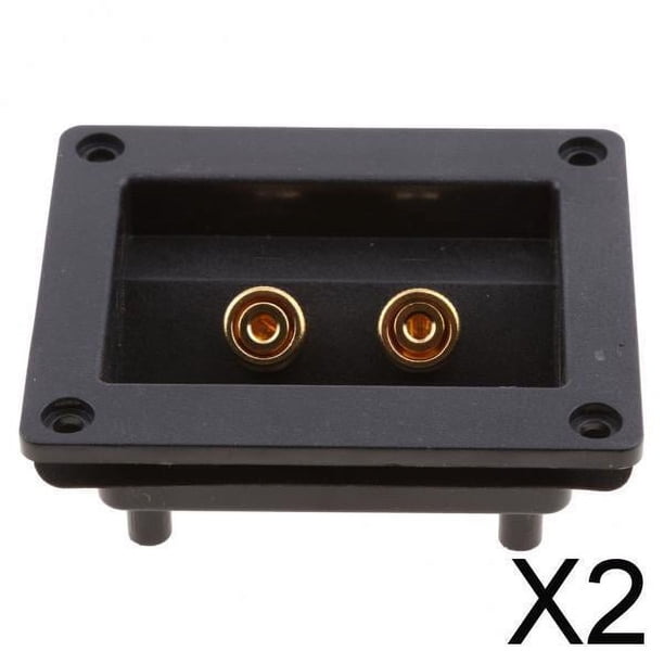 2x Terminal de Caja de Estéreo para Automóvil Conectores Cuadrados Rojos 2 piezas