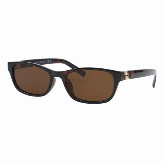 PASTL Strike Sunglasses – Slim Rectangular Frame with Gold Accent UV400 Tortoise