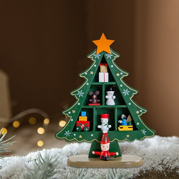 Mini Christmas Tree Ornament with Rotating Figures, Desktop