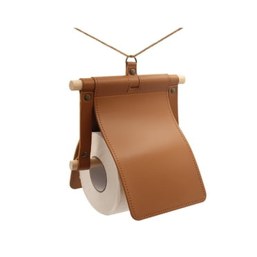 ACDANC Paper Towel Holder,Paper Towel Holder Under Cabinet,Free Standing Toilet Paper Holder,PU Leather
