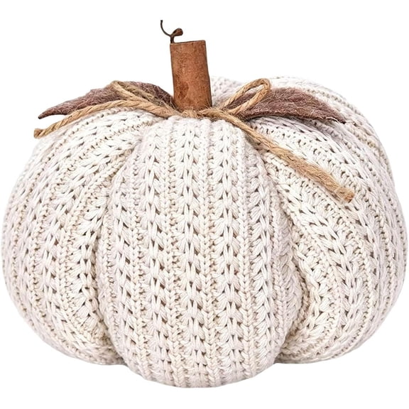 Knitted Pumpkin Decor, Fall Harvest Crochet Pumpkins, Cute Knit Pumpkin Ornaments for Halloween Thanksgiving Home Decor, Fall Room Mantel Table Decoration