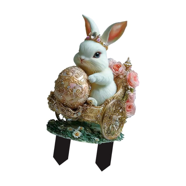 Estaca de jardín de Pascua, estaca de de Pascua, regalos, escultura de Animal, decoración de Pascua, conejos, señal de patio de Pascua para