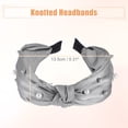 thumbnail image 5 of Unique Bargains Faux Pearl Knotted Headband Bling Twisted Faux Pearl Headband Faux Pearl Top Knot Hairband Gray, 5 of 7