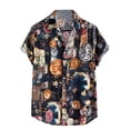thumbnail image 2 of ALLLIST Collared Men Shirts Short Sleeve Hawaiian Button Down Shirts Casual As Show Men's Clothing, 2 of 9