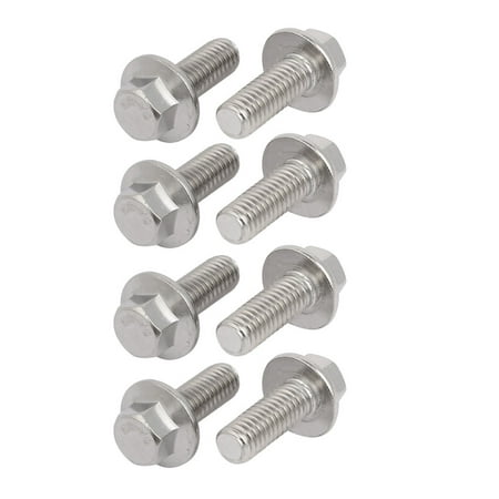 

Unique Bargains M6x16mm Thread 304 Stainless Steel Metric Hex Head Flange Screws Bolt 8pcs