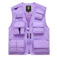 thumbnail image 3 of DIOAZUD Men's Casual Lightweight Outdoor Fishing Cargo Vest Plus Size Safari Travel Photo Work Vests Jacket Multi Pockets, 3 of 7