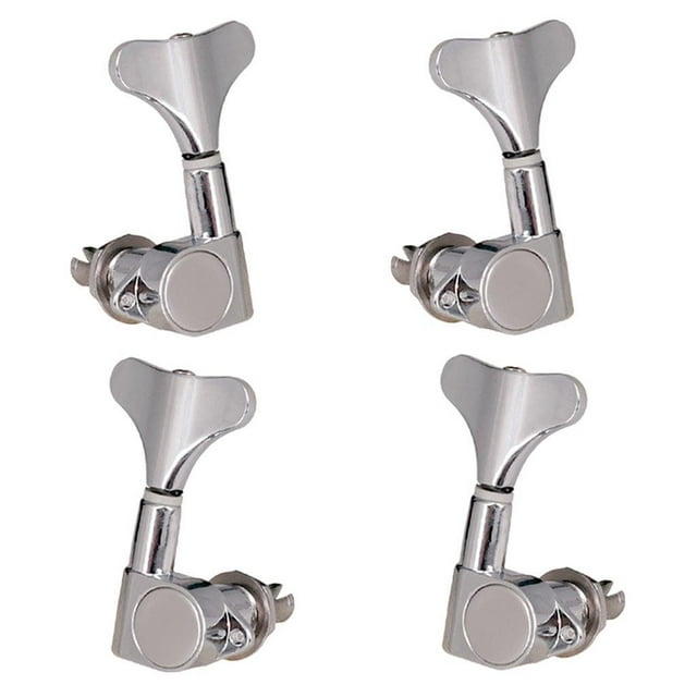Xingzhi String Tuning Peg Tuner Sealed Machine Head Button for Bass Part Black 2R3L Silver 2 left 2 right