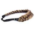 thumbnail image 3 of DIGUAN Messy Wide 2 Strands Synthetic Hair Braided Headband Classic Chunky Plaited Headband for Women Girl (Warm Brown), 3 of 4