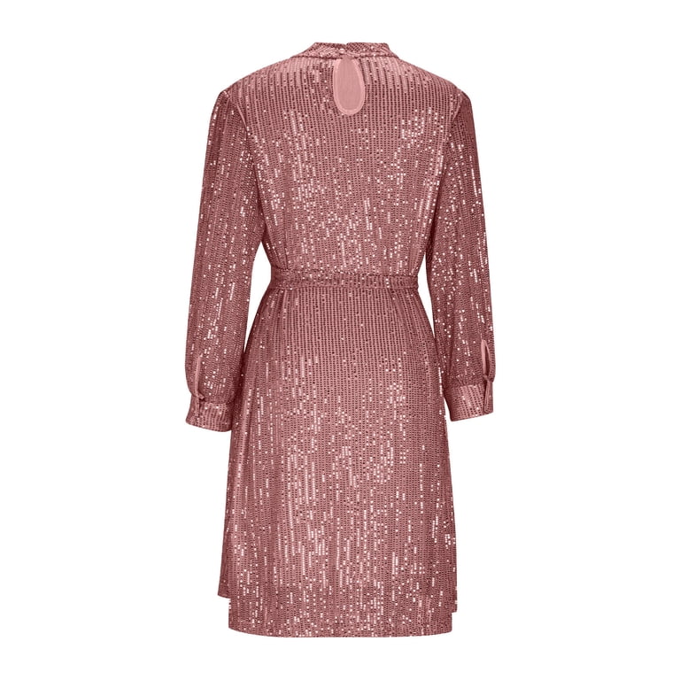 white christmas dresses Elegant Solid Color Lantern Sleeve Dress – Women's Chic Appliqued High –  HER SHOP