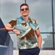 thumbnail image 4 of Fotbe Fresh Coconut Splash Camiseta Polo de Golf para Hombre con Estampado – Camisa Deportiva Transpirable con Cuello Abotonado-4X-Large, 4 of 6
