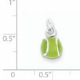 thumbnail image 2 of Sterling Silver Green Enameled Tennis Ball Charm (15 X 8) Made In Thailand qc7211, 2 of 2