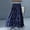 *Blue, variant on U Women's High Waisted Double Layer Tulle Midi Skirt with Floral Print, Romantic Mesh Skirt Gray,Womens Plus Free Size