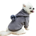 thumbnail image 5 of Pet Hoodie Pom Pom Keep Warmth Skin-friendly Thickened Dogs Hooded Sweatshirt for Winter-Grey,L, 5 of 8