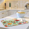 thumbnail image 6 of Yayeee Dish Drying Mat for Kitchen Counter 16"x18" Microfiber Absorbent Pad, Green Floral Tomatoes, 6 of 7