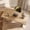 Oak, variant on WAMPAT 67 Inch Modern Writing Desk, Real Wood Veneer Tabletop, Sturdy Wooden Work Desk with Black Bow Decoration for Home Office Study Bedroom,Beige