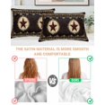 thumbnail image 4 of Satin Pillowcases Standard Size, Farmhouse Country Vintage Wood Grain Silk Pillow Cases for Hair and Skin with Zipper 2 Pack, Western Stars Brown Smooth Throw Pillow Covers for Sleeping, 20"x26", 4 of 6