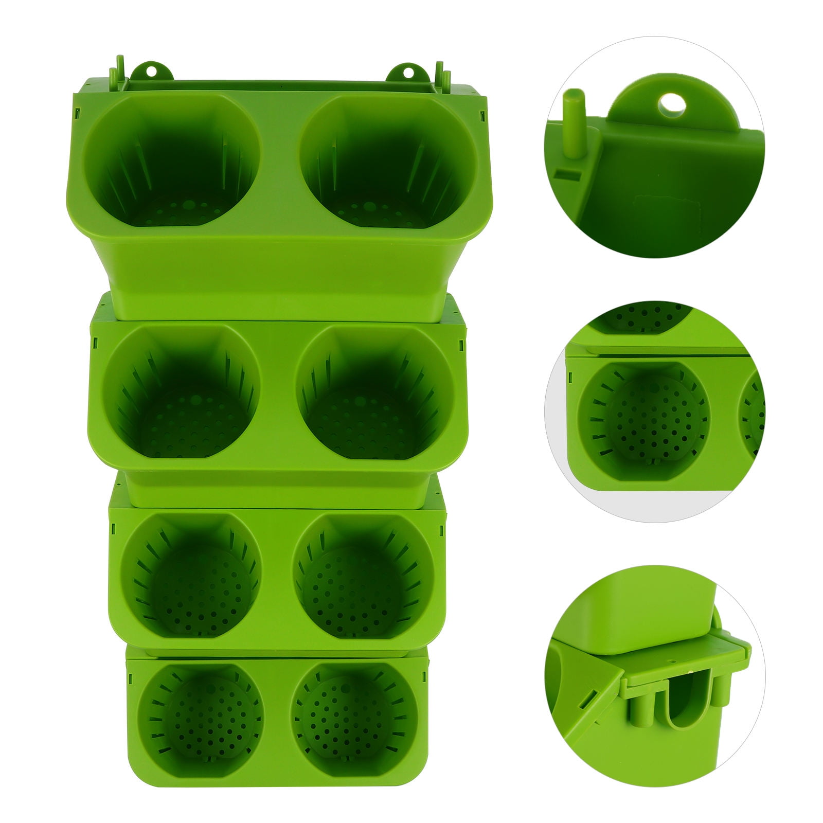 WRISTBIQUE 4Pcs Creative Wall Planter Pots with Self Watering for Vertical Gardening 9.4X5.9X5.1in
