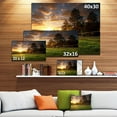 thumbnail image 4 of Designart Fenced Ranch at Sunrise Canvas Wall Art, 4 of 4