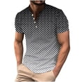 thumbnail image 1 of Camisas de Manga Larga para Hombres Mezcla de Polialgodón Sólido, Cuello Redondo Casual Botón Abajo Blusa para Invierno, Moda Y Uso Diario, 1 of 5