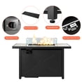 thumbnail image 5 of AVAWING Propane Fire Pit Table, 60,000 BTU Square Gas, Outdoor, Protective Cover, Stainless Steel, 5 of 7