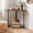 Brown, variant on VECELO 23.4" Small Corner Table, Space Saving Triangle Vanity Desk, Computer Desk with Sturdy Steel Frame, Brown