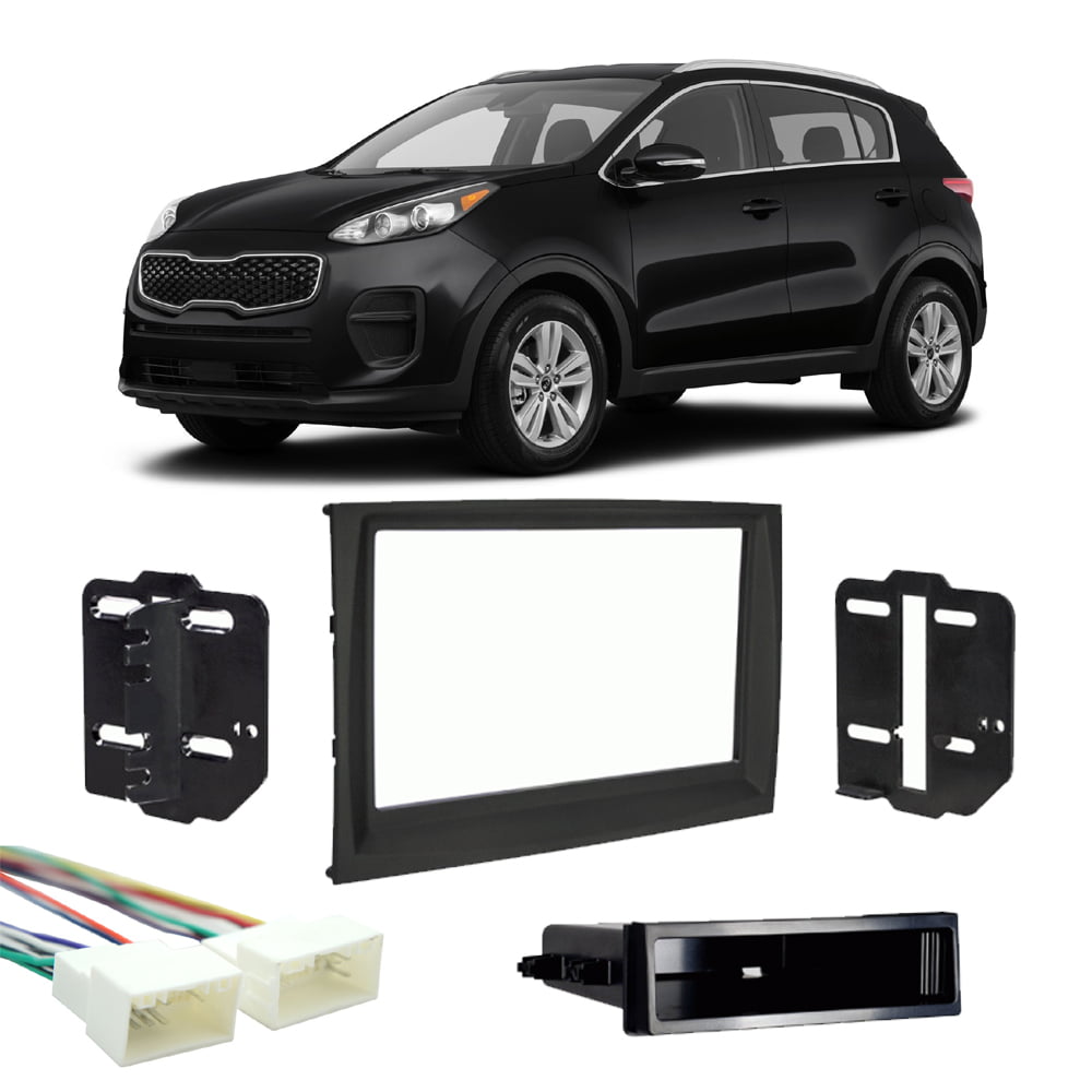 Compatible with Fits Kia Sportage 2017 2018 2019 Single DIN Stereo Harness Radio Install Dash Kit New 
