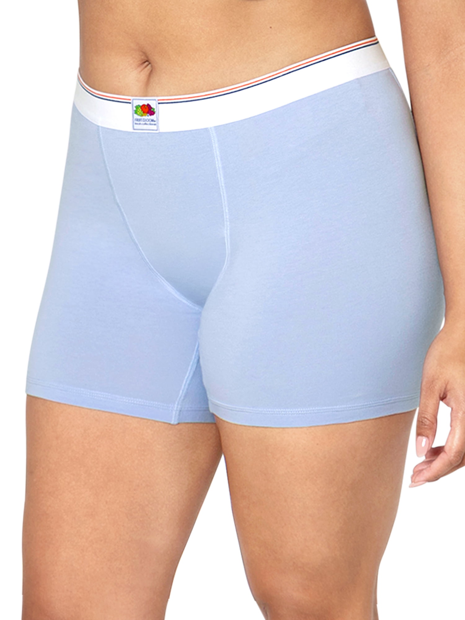 fresh collection by Fruit of the Loom Women's Cotton Boxer Brief 2-pack