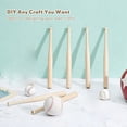 thumbnail image 6 of 36 Pieces Mini Baseball Bat 7 Inch Unfinished Small Wooden Bats Unpainted Wood Baseball Bats for Painting Keychain,36 x small baseball bats,Wood, 6 of 7