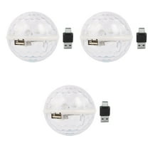 Masteelf 3 pcs LED Stage Light USB Charging Light Colorful Lamp Voice Control Ball Lamp