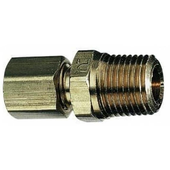 American Imaginations AI-35555 0.375 x 0.5 in. Compression Male Adapter, Brass